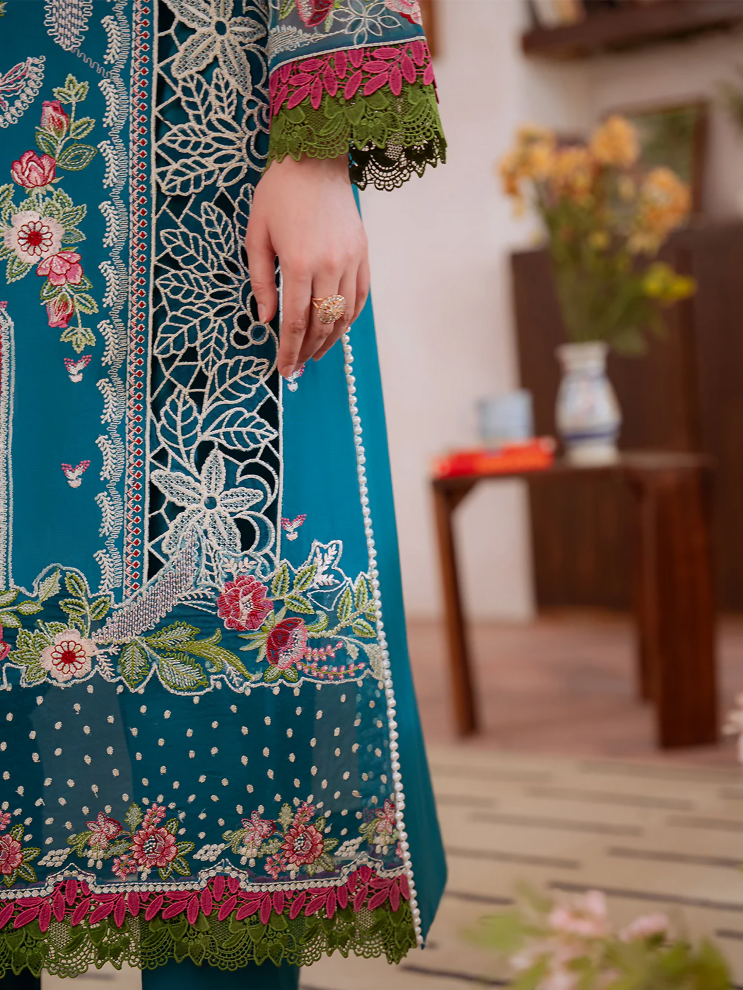 Mahnur Shanaya Lawn Embroidered Stitched 3-Piece Suit-SN-12