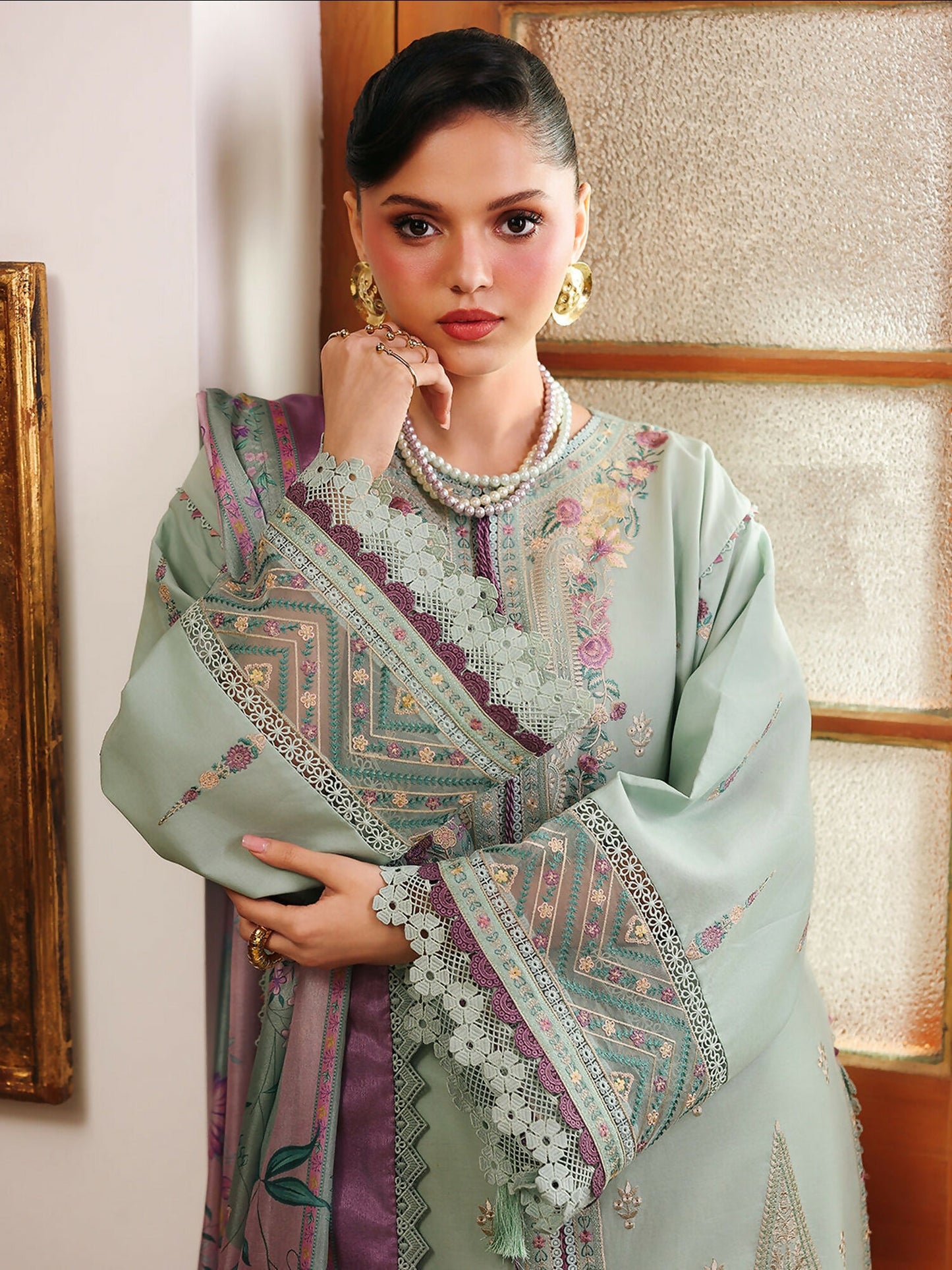 Binilyas Lumina Summer Lawn Embroidered Unstitched 3-Piece Suit-L77-A