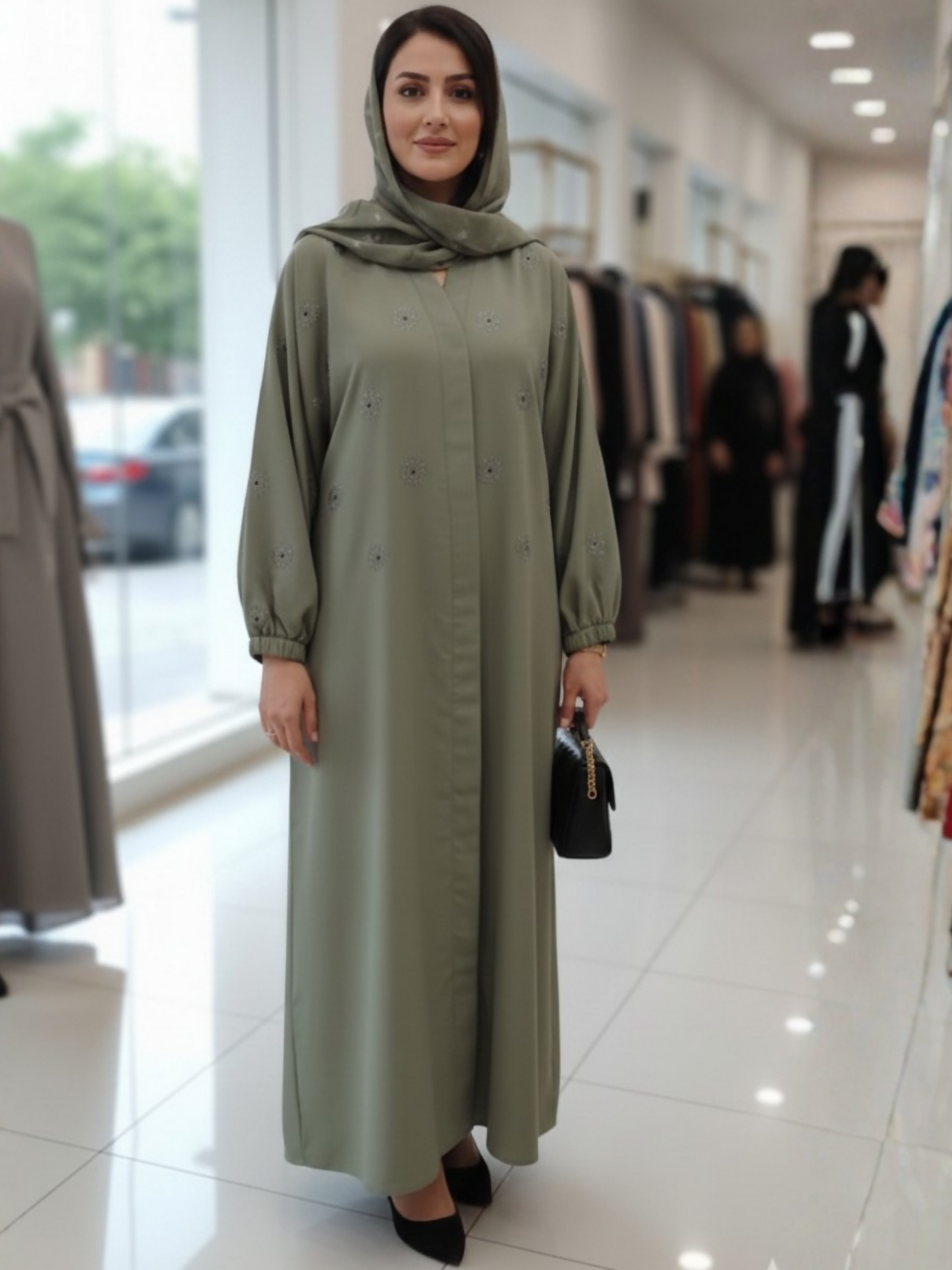 Islami Hijab Centre Haya Premium Series Imported Nida Embroidered Abaya