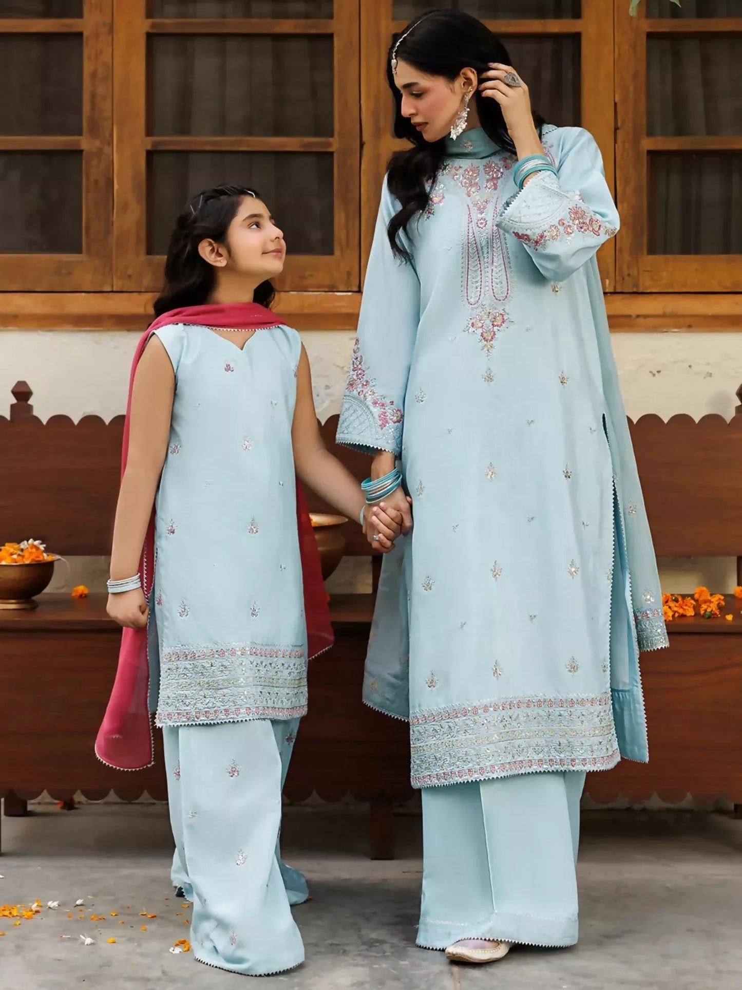 Panache Apparel Noore Eid Edit Elvish Raw Silk Embroidered Stitched Suit-Jahanaraa