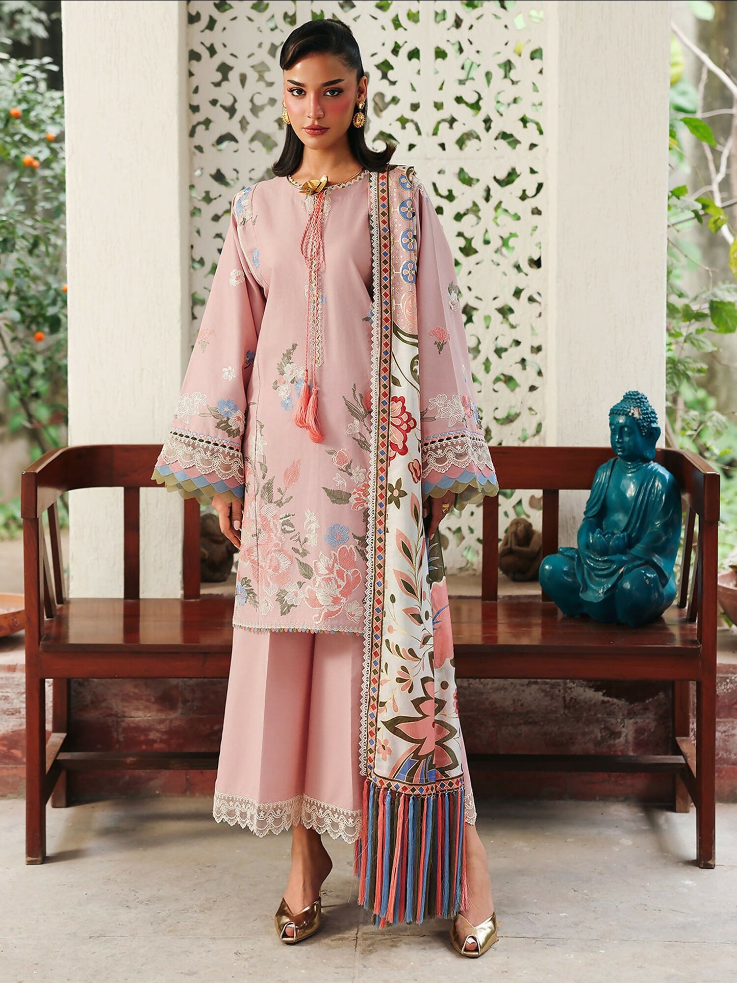 Binilyas Lumina Summer Lawn Embroidered Unstitched 3-Piece Suit-L71-A