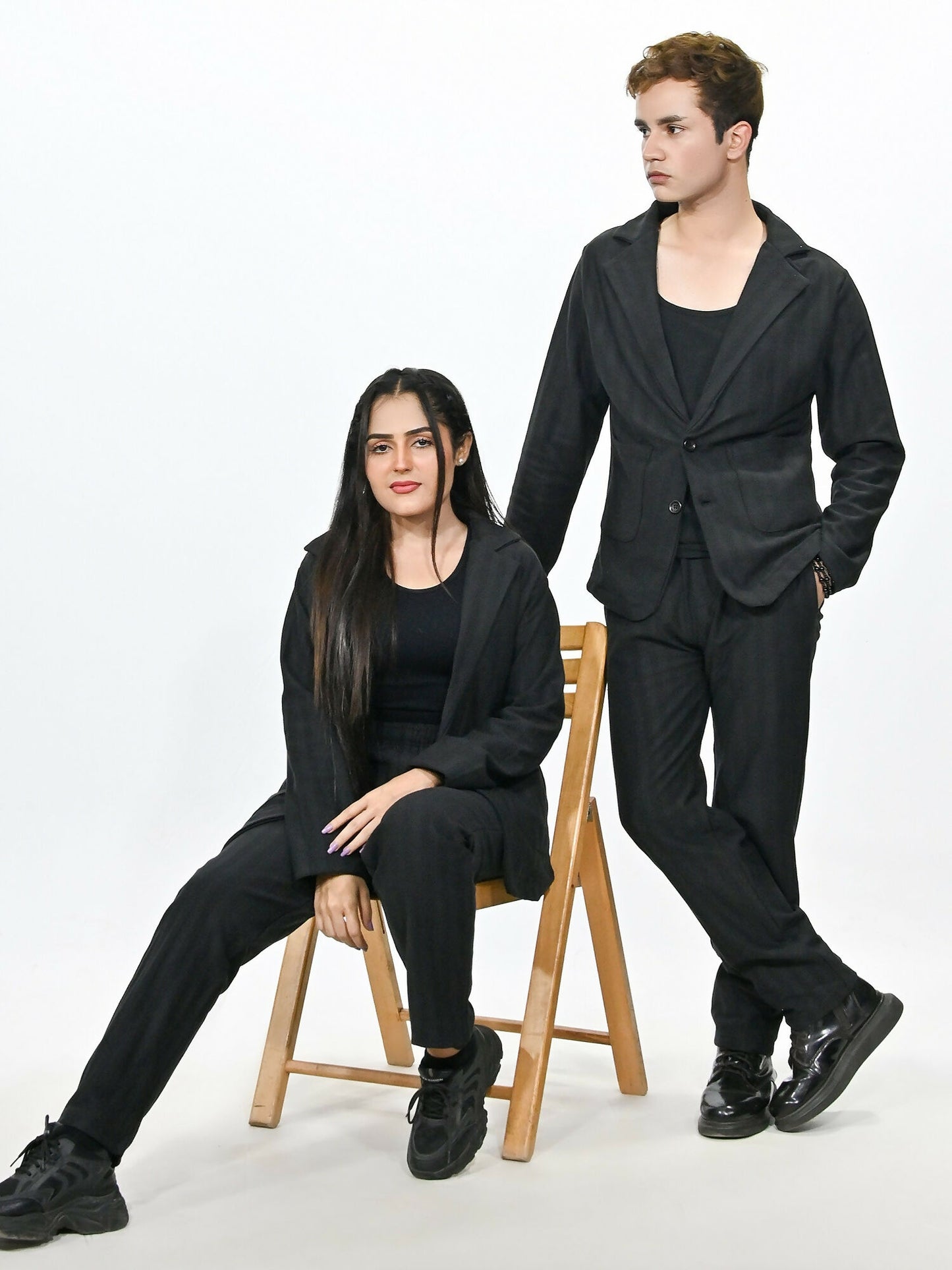 Jupiter Celebrity Self Textured Casual Pant Coat-14866