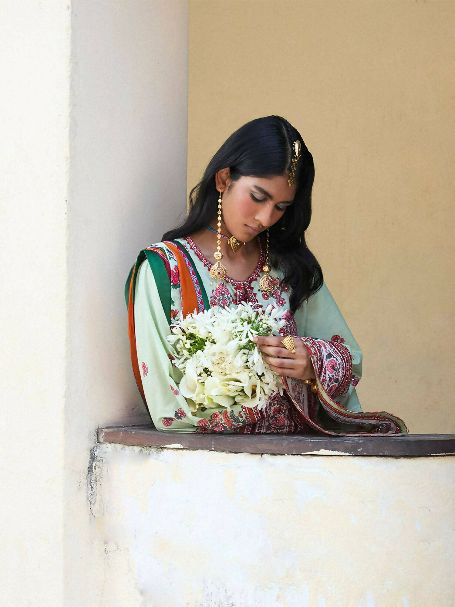 Jugnu By Hussain Rehar SS'25 Cotton Embroidered Unstitched 3-Piece Suit-Rupal