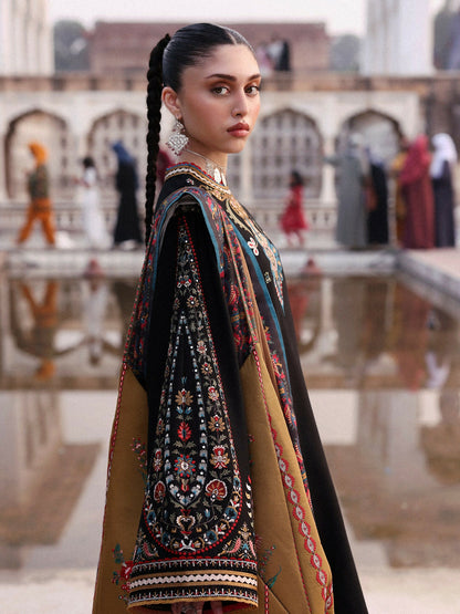 Jugnu By Hussain Rehar Khaddar'25 Embroidered Unstitched 3-Piece Suit-Bejul