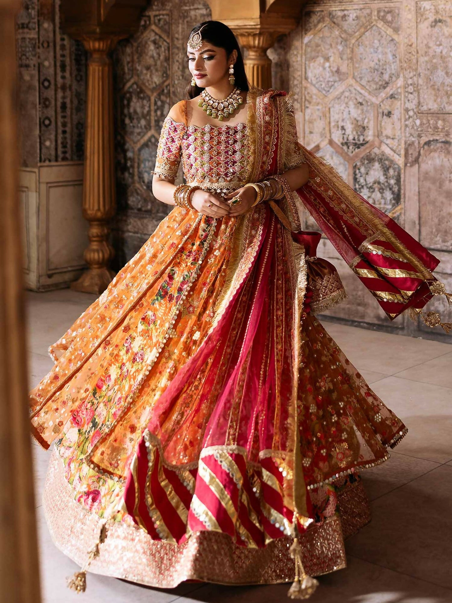 Shiza Hassan Shehnai Net Embellished Stitched 3-Piece Suit-Ariella