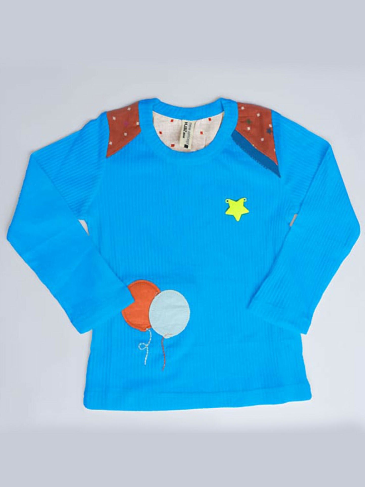 Funky's HJBZ Embroidered Long Sleeve Crew Neck Tee Shirt-13645