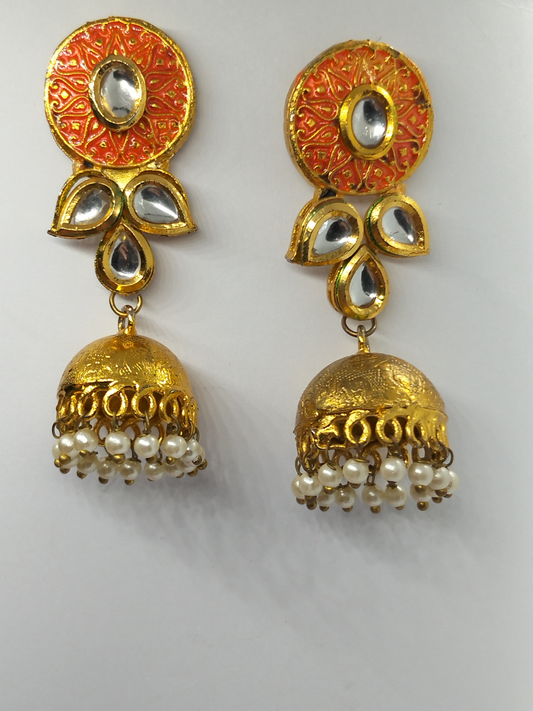 H&A Jewellery Oxidized Brass Handmade Jhumka