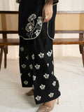 Panache Apparel Monochrome Tales Cotton Lawn Embroidered Stitched Suit-Moonlight Glow