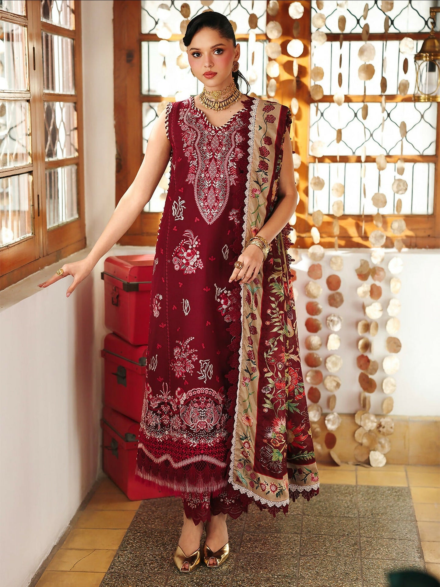 Binilyas Lumina Summer Lawn Embroidered Unstitched 3-Piece Suit-L76-A