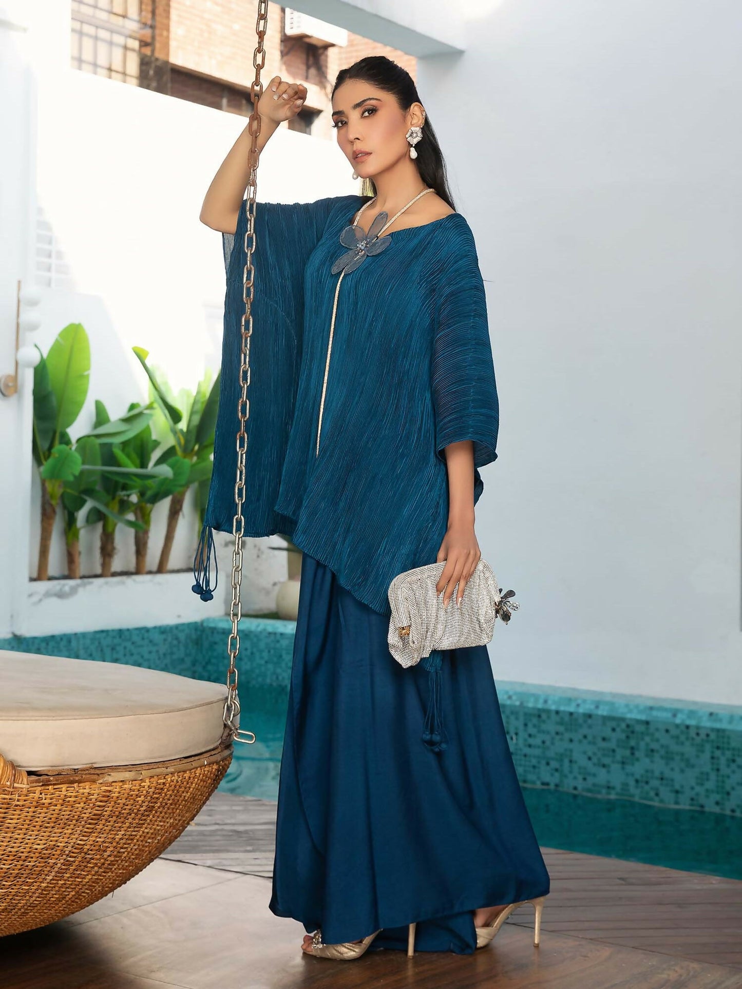 Shiza Hassan Sublime Luxury Pret Silk Embellished Stitched 2-Piece Suit-Elana