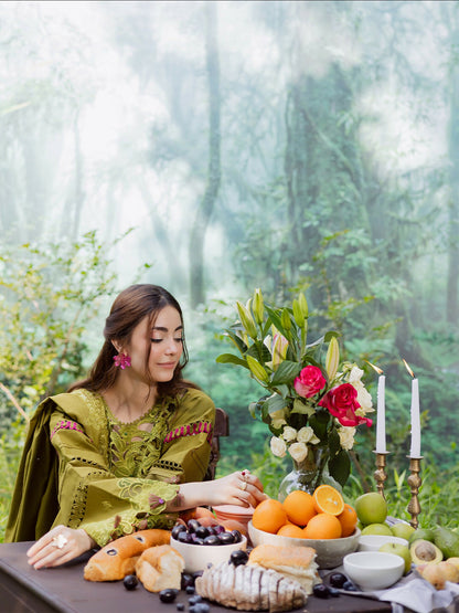 Parishay Winterwood Tales Khaddar Embroidered Unstitched 3-Piece Suit- WW - 05
