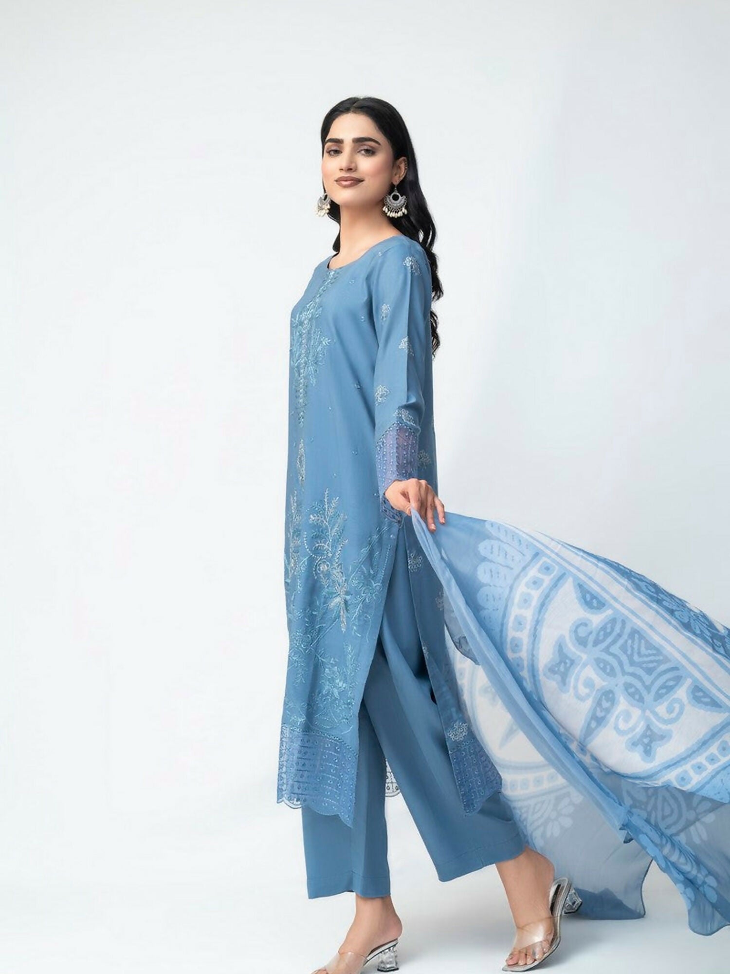 Imran Aftab Winter'25 Khaddar Embroidered Stitched 3-Piece Suit-IAKC-UF-23