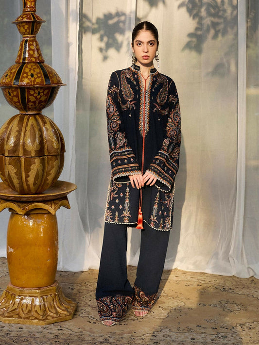 Jugnu By Hussain Rehar AW 25 - Edit I Karandi Embroidered Stitched 2-Piece Suit-Bani
