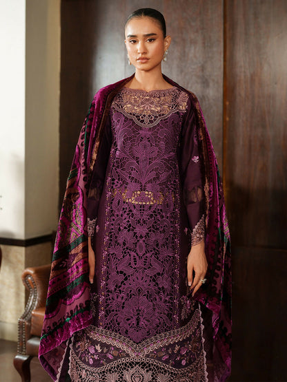 Parishay Panache Winter Corduroy Embroidered Unstitched 3-Piece Suit-PNE-02