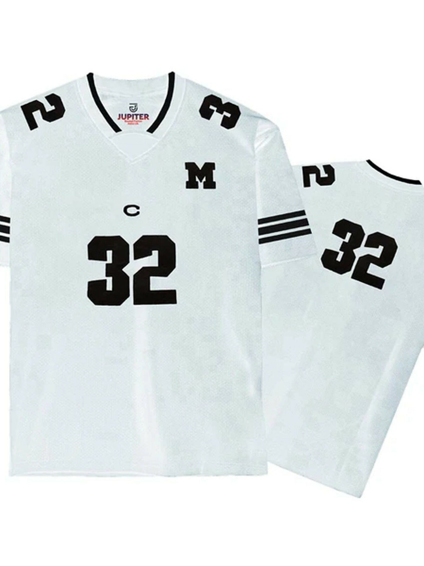 Jupiter Sporty Style Oversized No 32 Baseball Tee Shirt-13627