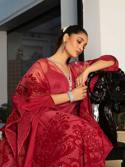 Shiza Hassan Sublime Luxury Pret Organza Embellished Stitched Kaftan-Laira