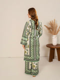 Stylish Collection Velvet Vogue Printed Co-Ord Set-Green Mint