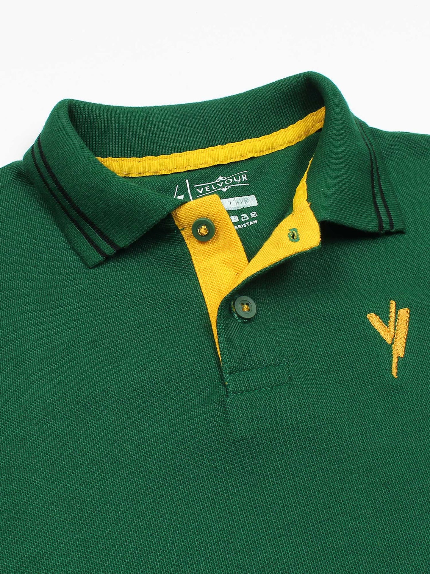 Velvour Boys Pique Tipping Collar Polo Shirt-VP11-I