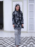 Black Rabazka Lawn Printed Co-Ord Set-10