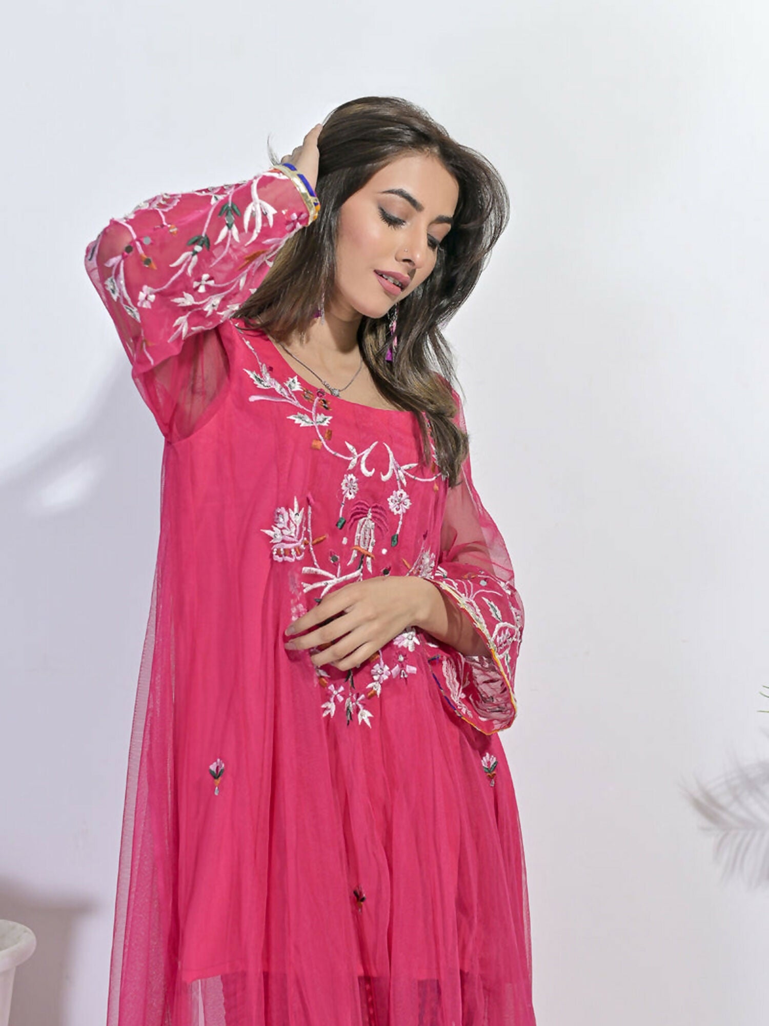 Ruby's Couture Festive Fall'25 Net Embellished Stitched 3-Piece Suit-Naza