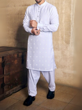 Fabrich Men Embroidered Cotton Unstitched Shalwar Kameez-GTS-NF-010