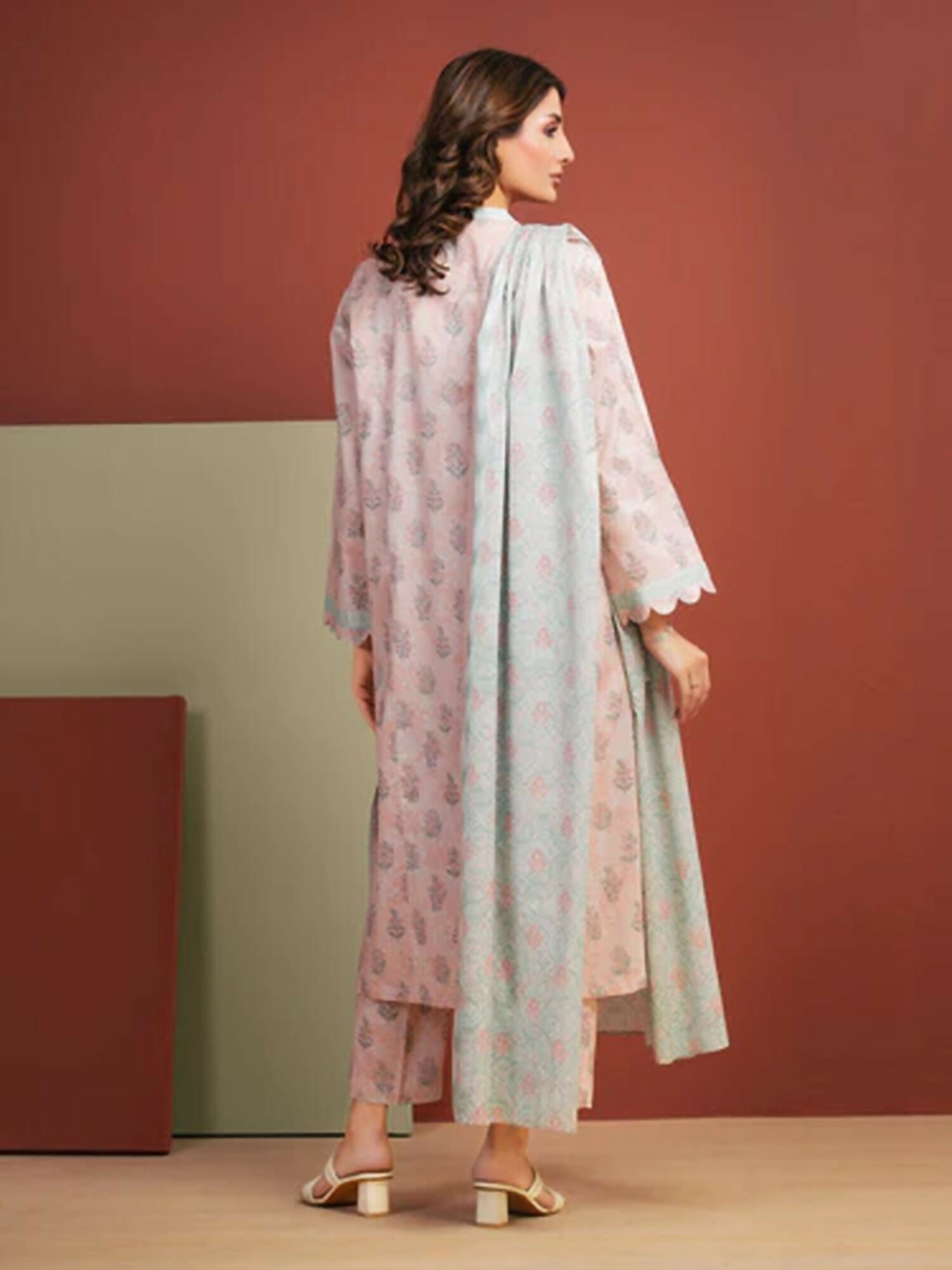 Edenrobe Allure Summer Lawn Printed Unstitched 3-Piece Suit-EWU5A1-35300