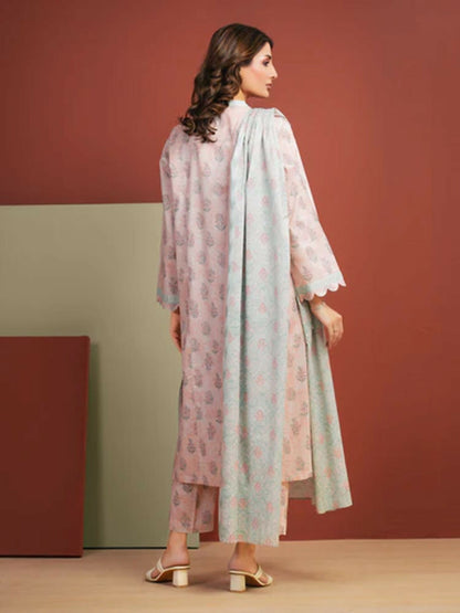 Edenrobe Allure Summer Lawn Printed Unstitched 3-Piece Suit-EWU5A1-35300