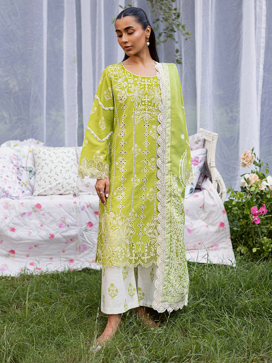 Mahnur Gardenia Khaddar Embroidered Unstitched 3-Piece Suit-GR-03