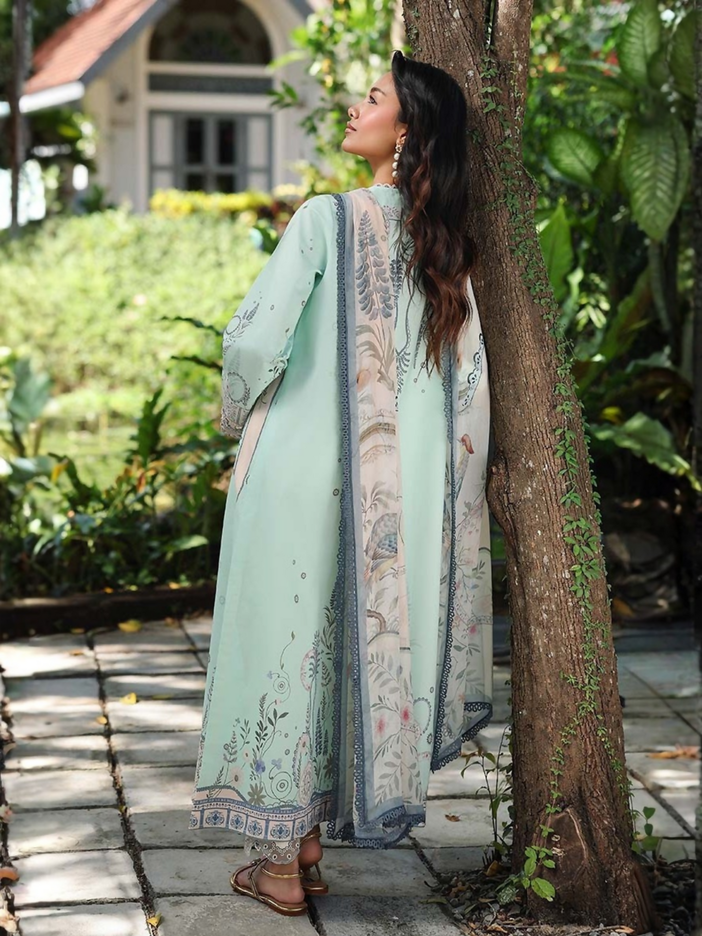 Qalamkar Qprints Lawn'26 Embroidered Unstitched 3-Piece Suit-AX-04-(A)-Slona