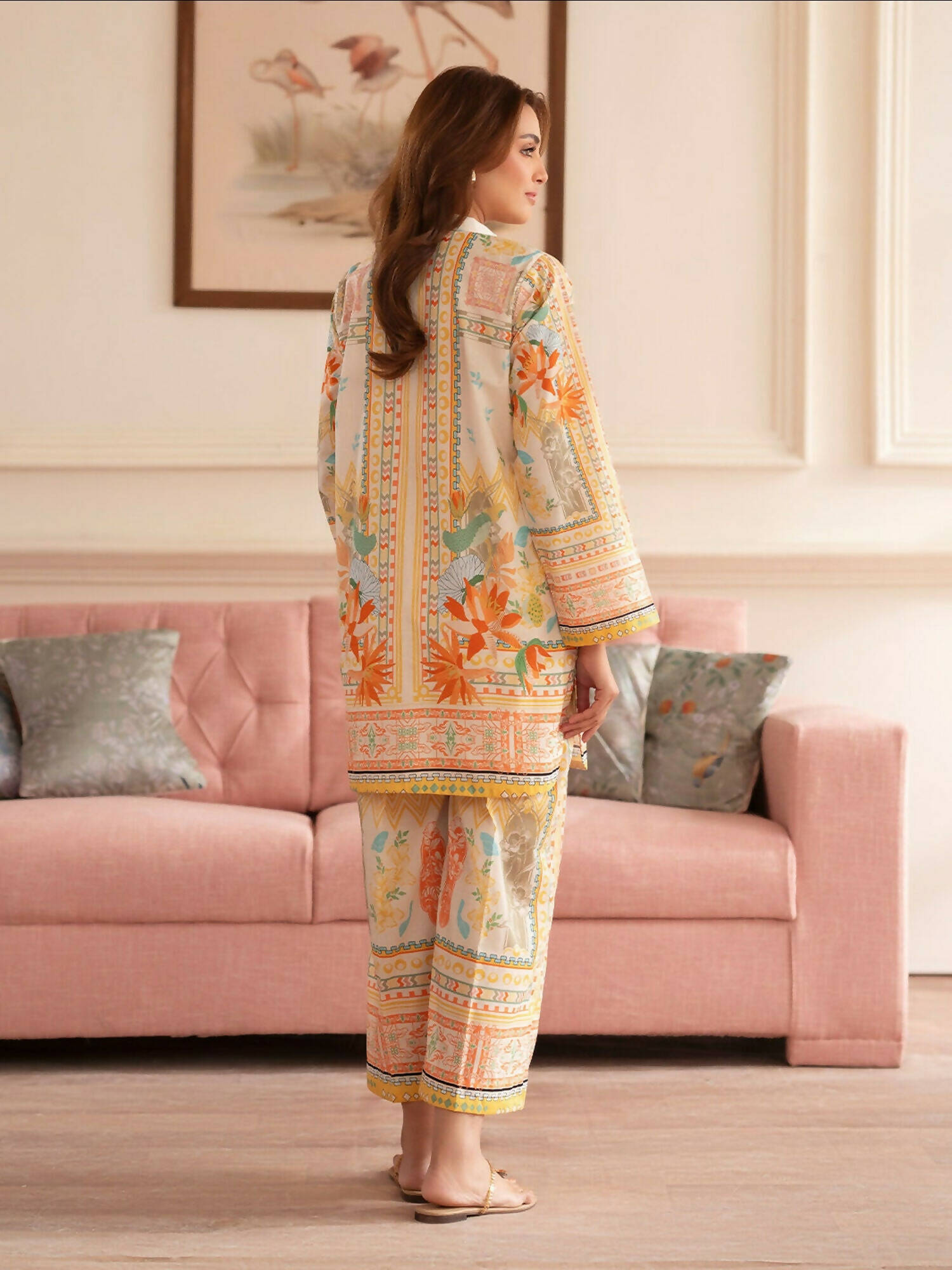 Mahnur Noir Lawn'26 Printed Co-Ord Set-N-05