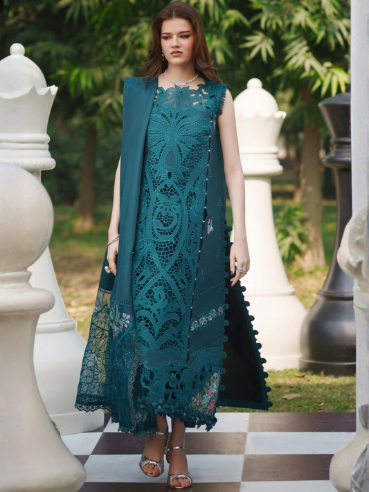 Parishay Summer Queen Lawn Embroidered Unstitched 3-Piece Suit-SQ-04