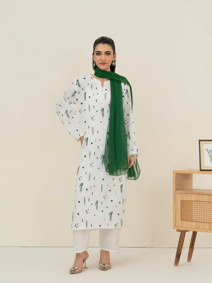 Stylish Collection Saya Pret Cotton Embroidered 3-Piece Suit-Daina