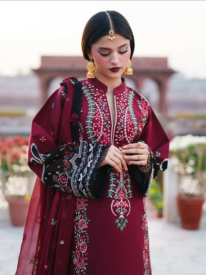 Mahnur Gul Luxury Lawn'26 Embroidered Unstitched 3-Piece Suit-G-005