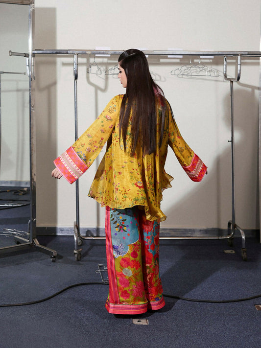 Hussain Rehar Pay Day Vol V Viscose Silk Printed Stitched 2-Piece Suit-Aurora