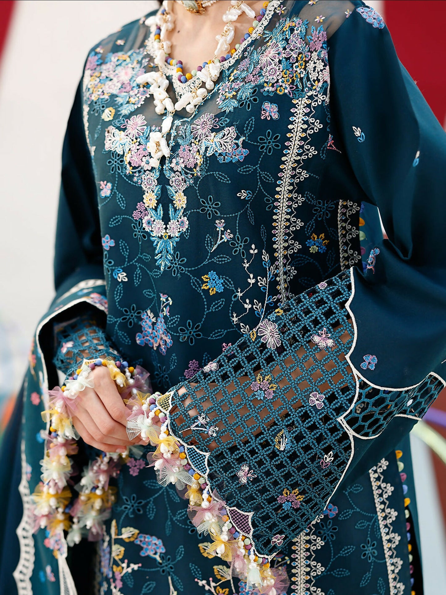 Binilyas Carnival Lawn Embroidered Stitched 3-Piece Suit-35-A