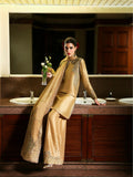 Hussain Rehar The Scent Luxury Pret SS'25 Raw Silk Embellished 3-Piece Suit-Delune