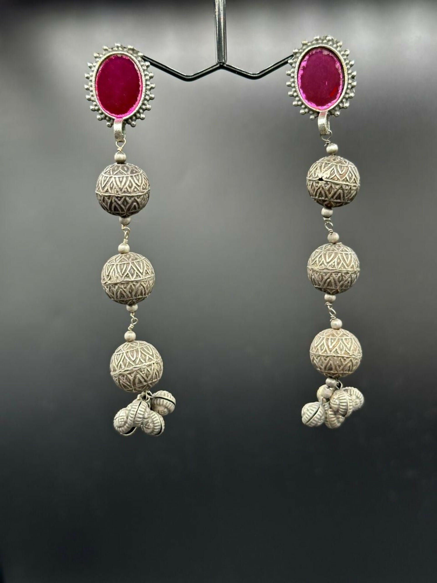 H&A Jewellery Handmade Brass Oxidized Jhumka