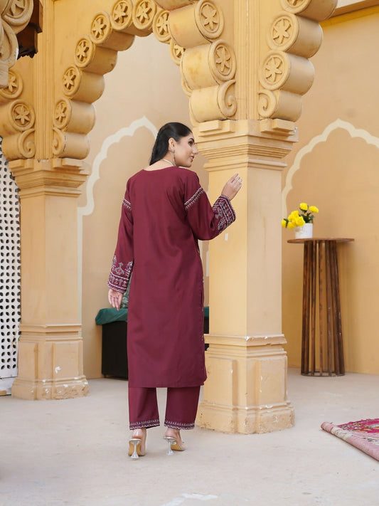 Stylish Collection Aaraish Cotton Embroidered Stitched 2-Piece Suit-Azur