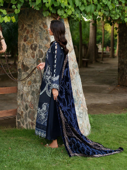 Parishay Panache Winter Corduroy Embroidered Stitched 3-Piece Suit-PNE-08