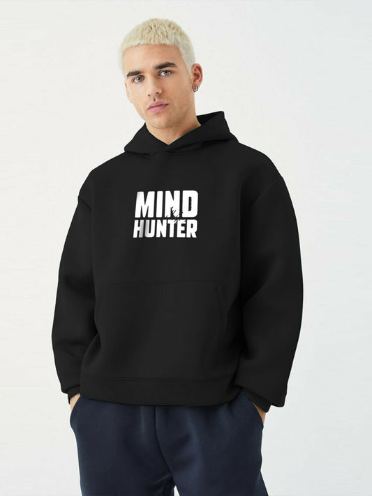 Black Jupiter Oversized Mind Hunter Printed Hoodie-14752