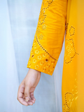HU Studios Soléa Collection Lawn Cotton Embroidered Stitched 2-Piece Suit-Golden Marigold