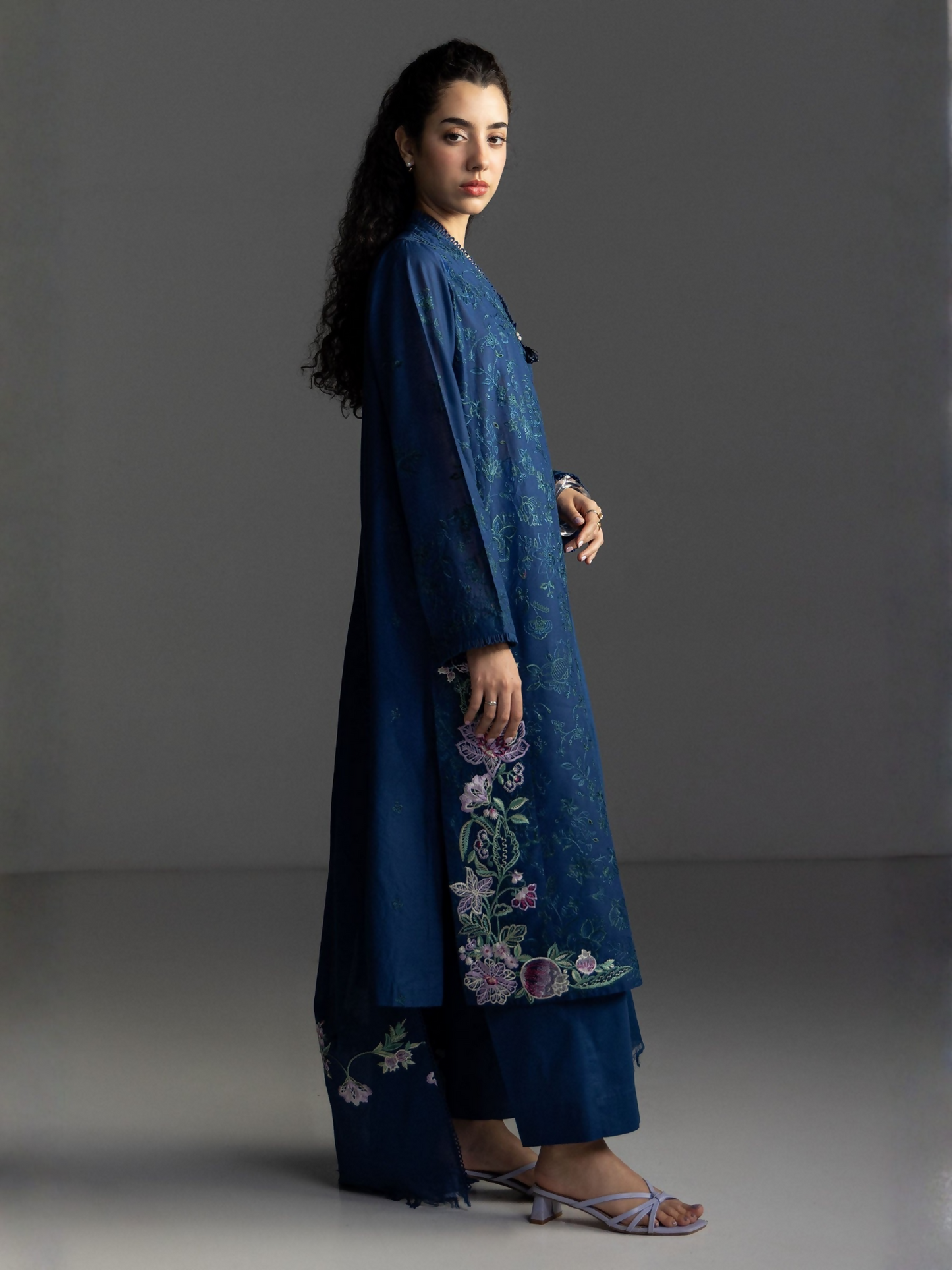 COCO by Zara Shahjahan Lawn'26 Embroidered Unstitched 3-Piece Suit-Liora-8A