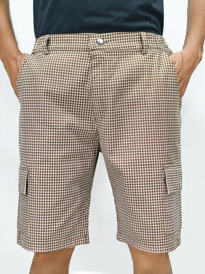 Jupiter Printed Gridlock Edition Cargo Shorts-15134