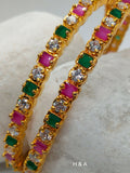 H&A Jewellery One Carat Bangles with Semi-Precious Stones