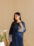 Mahnur Lawn Embroidered Stitched 2-Piece Suit-Bluebell