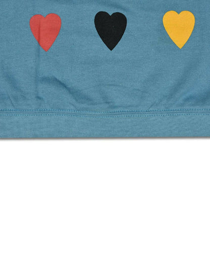 Funky's kid's Mini Color Heart Printed Zinc Sweat Shirt-10200