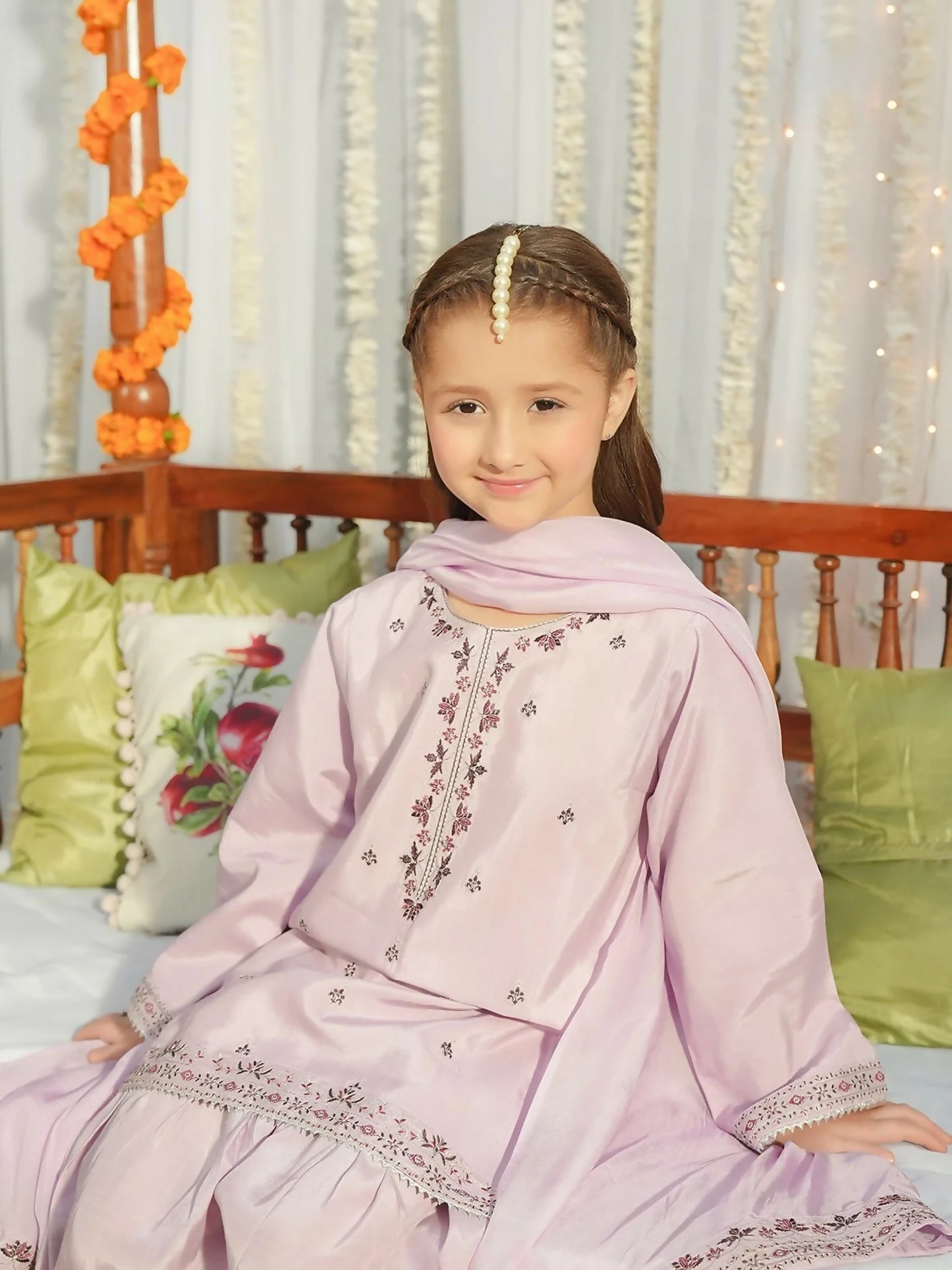 Panache Apparel Noore Eid Edit Sheesha Silk Embroidered Stitched Suit-Lira