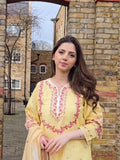 Zeephire Cotton Lawn Embroidered Stitched 3-Piece Suit-Zara