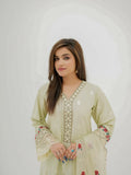 Kachy Dhaagy Cotton Embroidered Stitched 3-Piece Suit-Hania