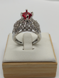H&A Jewellery One Carat Silver Rhodium Plated Ring